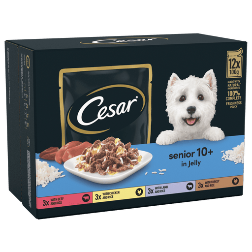Cesar Senior 10+ Selection in Jelly Wet Dog Food 12 x 100g