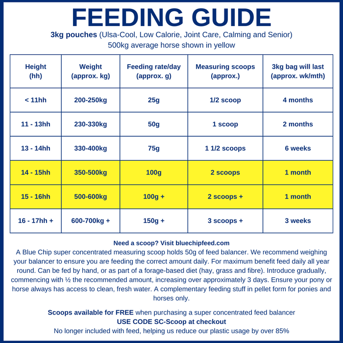 Blue Chip Calming Super Concentrated Equine Feed Balancer 3kg