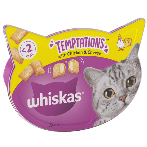 Whiskas Temptations with Chicken & Cheese Adult Cat Treats 60g