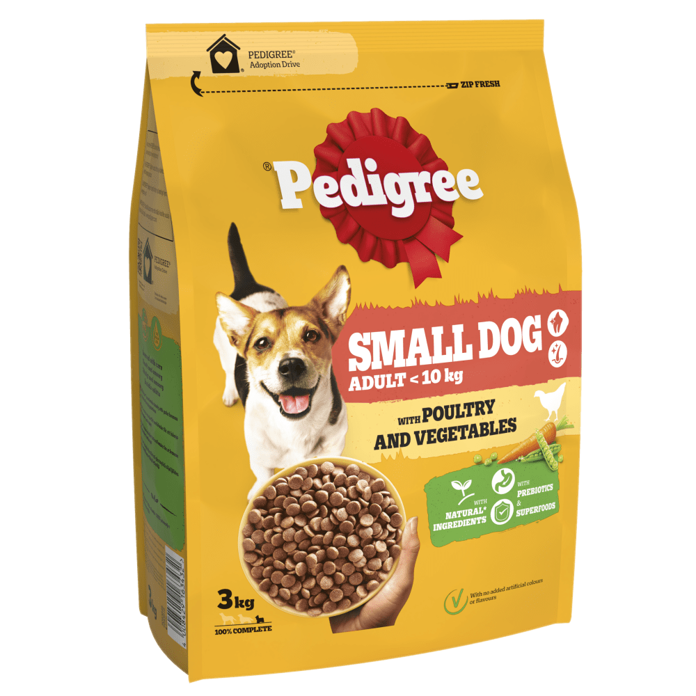 Pedigree Complete Adult Small Poultry and Vegetables Dry Dog Food 3kg