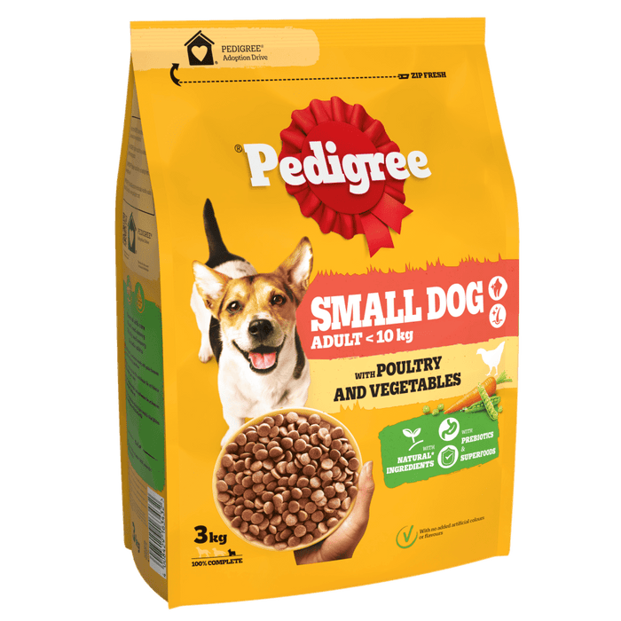 Pedigree Complete Adult Small Poultry and Vegetables Dry Dog Food 3kg