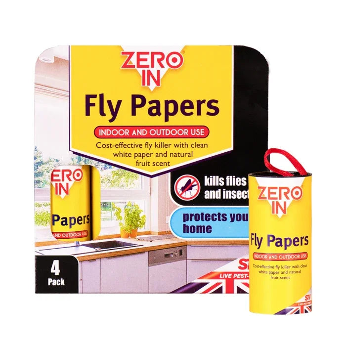 Zero In - Fly Papers - 4 Pack