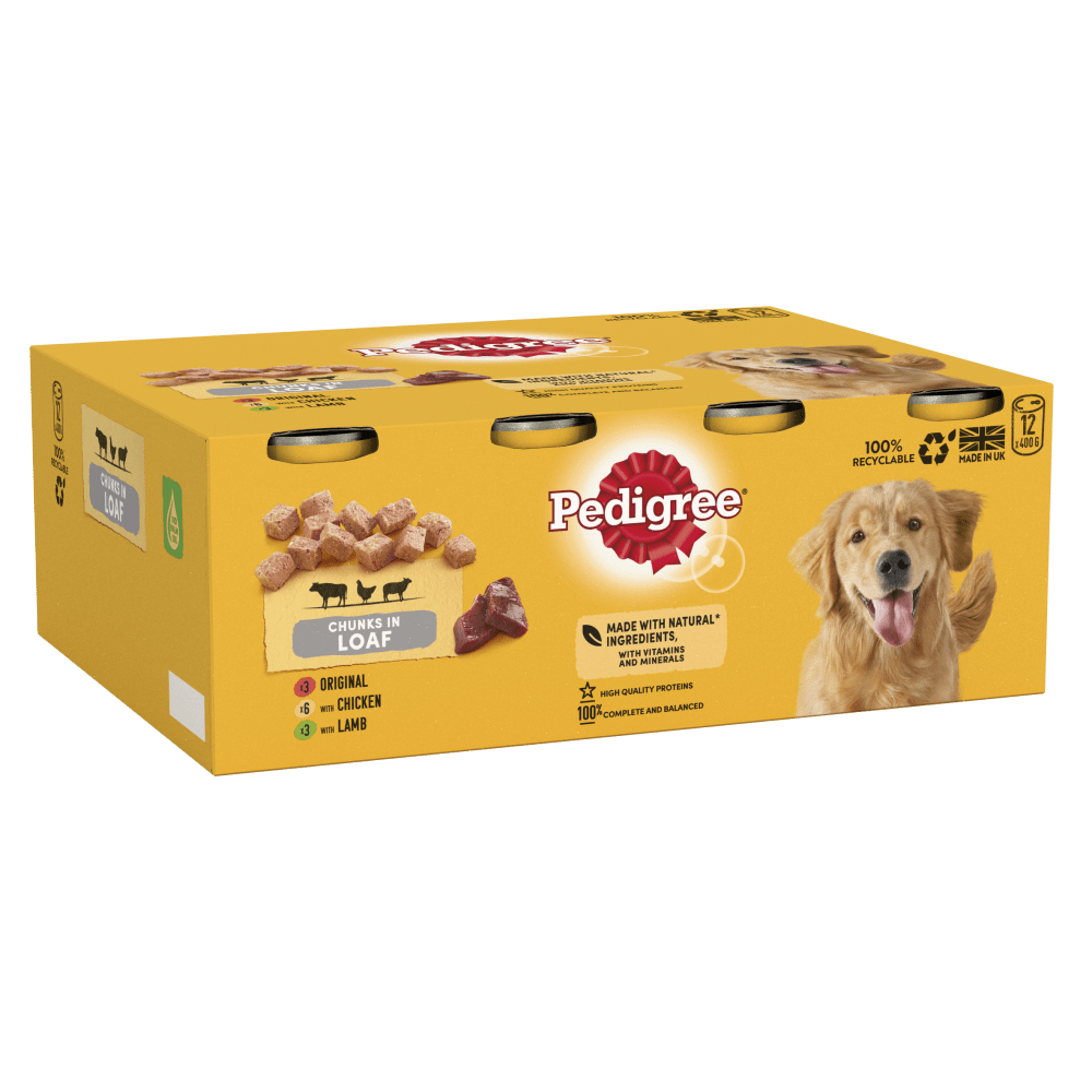 Pedigree Chunks in Loaf Adult Wet Dog Food 12 x 400g