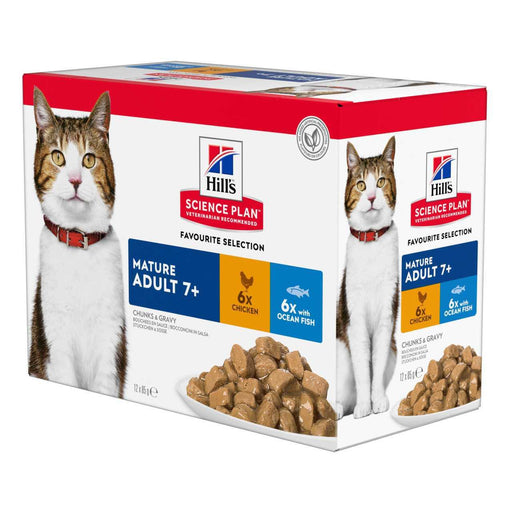 Hill's Science Plan Mature 7+ Mixed Pack Cat Pouches 12 x 85g
