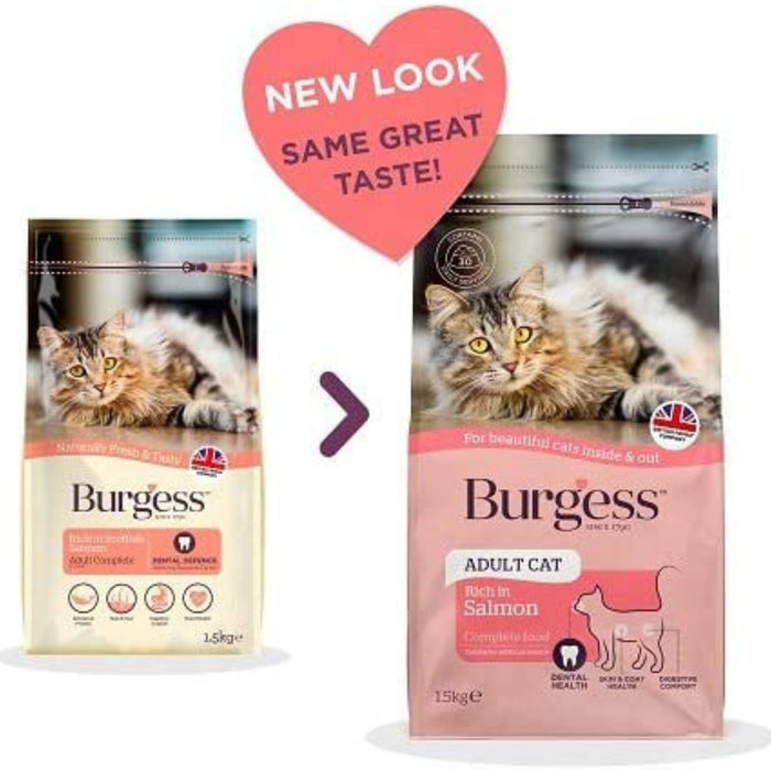 Burgess Adult Rich In Salmon Dry Cat Food