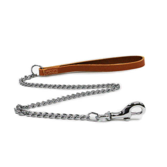 Ancol Leather Dog Chain Lead