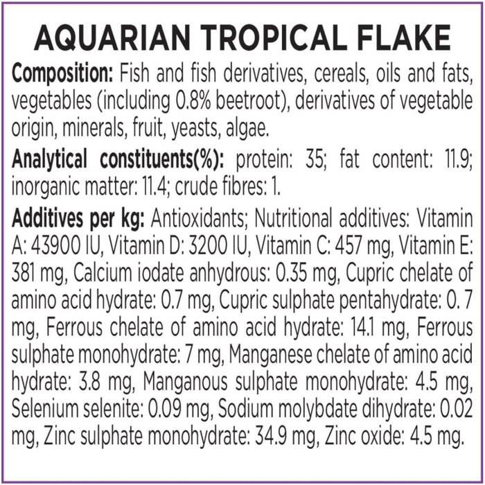Aquarian Tropical and Temperate Flake Fish Food