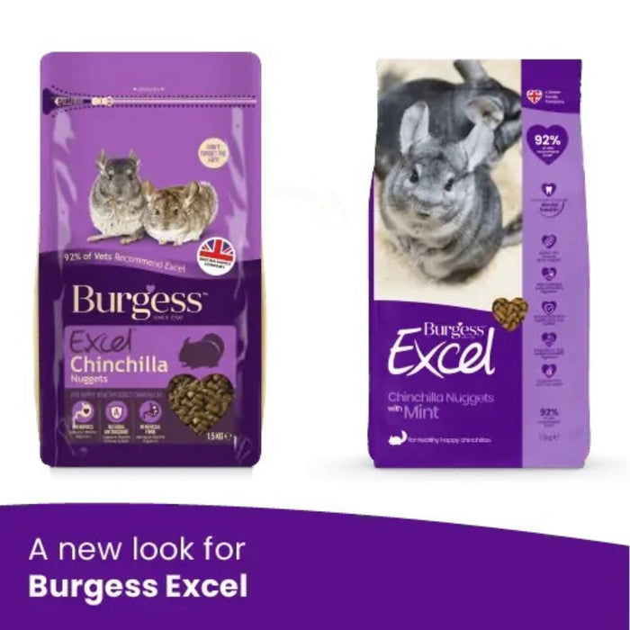 Burgess Excel Chinchilla Nuggets with Mint Food 1.5kg