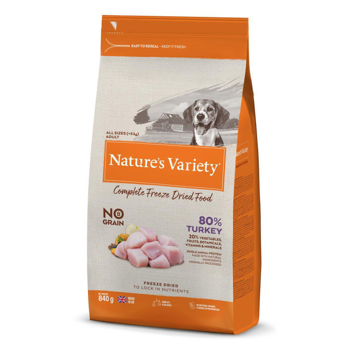 Nature's Variety Complete Freeze Dried Food Turkey For Adult Dogs 840g