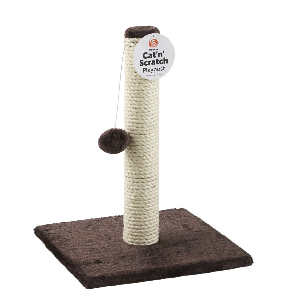 Cat 'N' Scratch Playpost & Ball 29 x 29 x 39cm