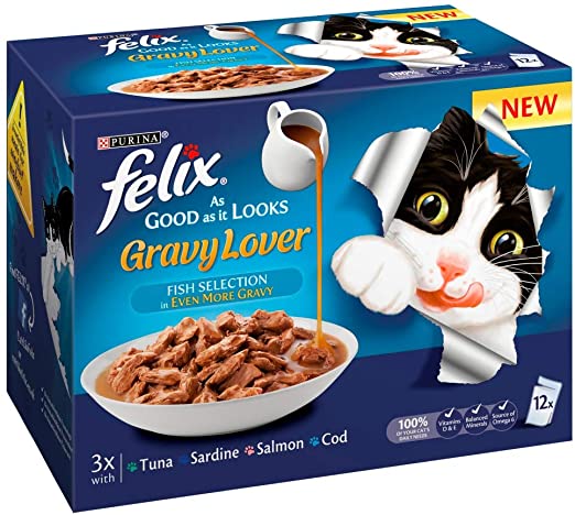 Felix As Good As It Looks Gravy Lover Fish Mixed 12X100g
