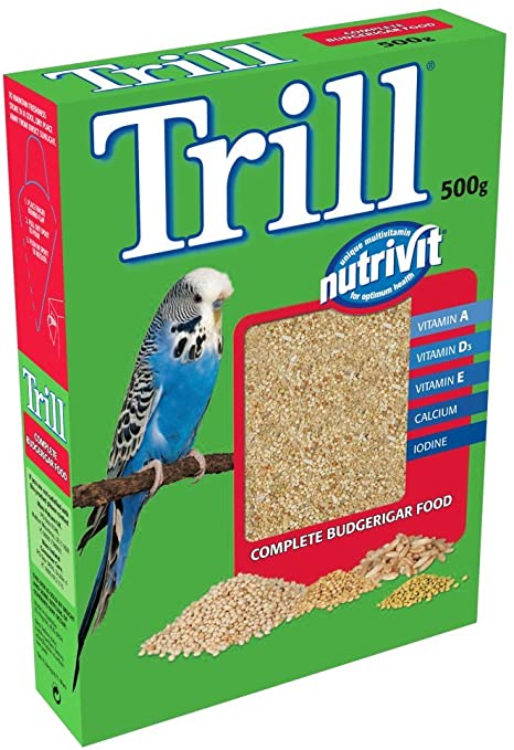 Trill Nutrivit Budgie Seed Bird Food 12 Pack - 500g