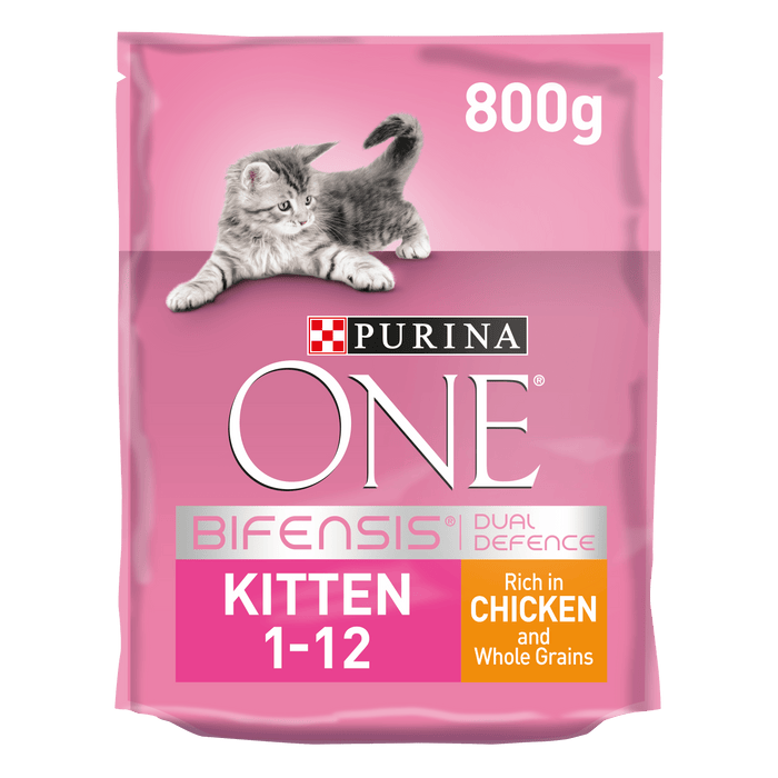 Purina ONE Kitten Dry Cat Food Chicken and Wholegrain 800g 