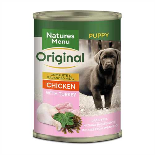 Natures Menu Junior Chicken and Turkey Dog Food Can