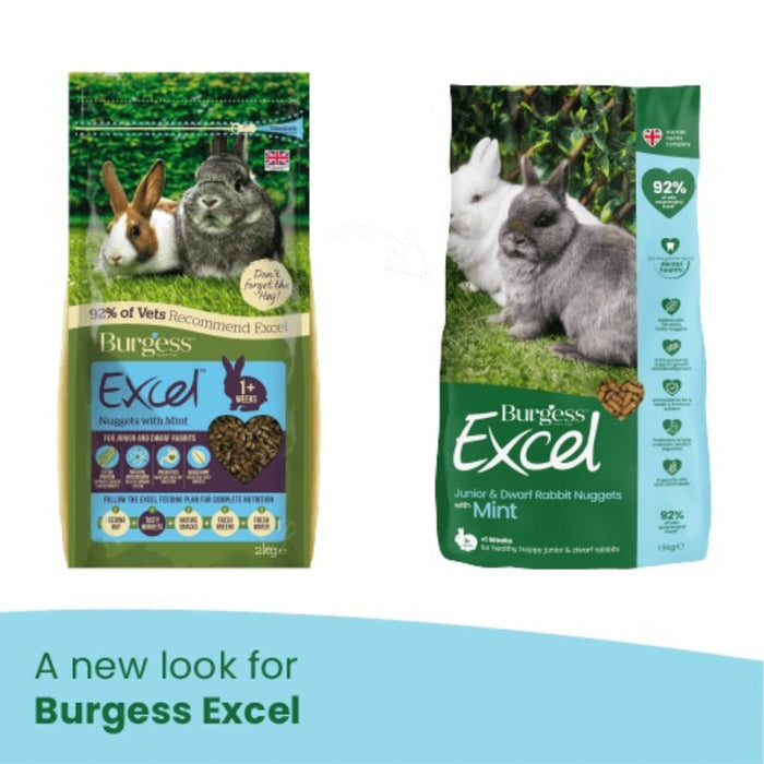 Burgess Excel Junior & Dwarf Rabbit Nuggets with Mint Food 10kg