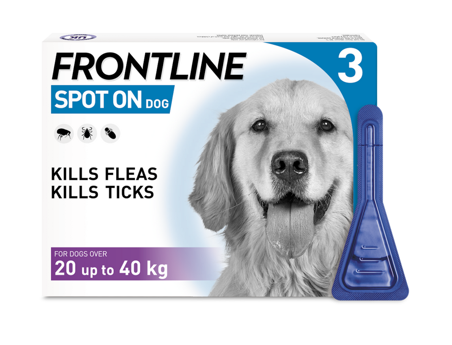 Frontline Spot On Flea & Tick Treatment Large Dog (20-40kg) - 3 pack