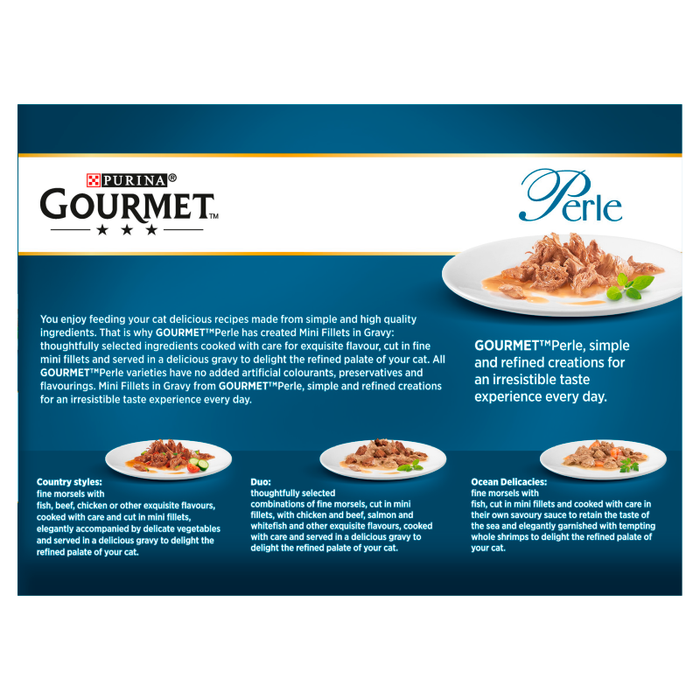 Gourmet Perle Pouch Chef Selection 12 Pk Cat Food - 85G