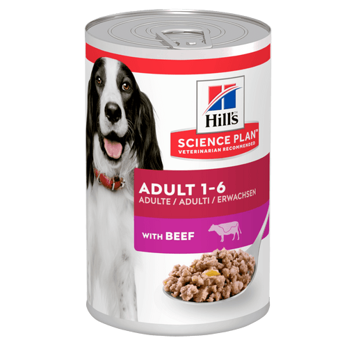 Hill's Science Plan Adult Delicious Beef Dog Food Cans 370g