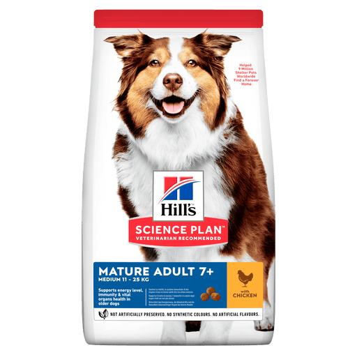 Hill's Science Plan Adult 7+ Medium Mature with Chicken Dry Dog Food 14kg