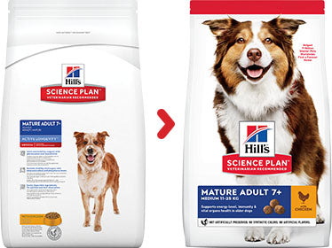 Hill's Science Plan Adult 7+ Medium Mature with Chicken Dry Dog Food 14kg
