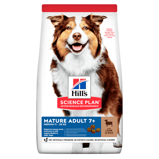 Hill's Science Plan Mature Adult Medium Lamb & Rice Dry Dog Food - 14kg