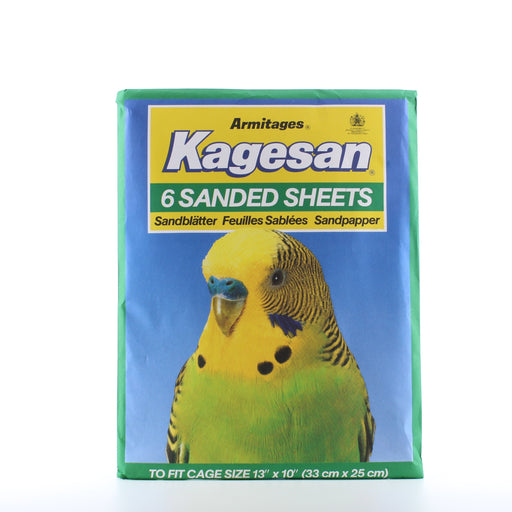 Kagesan Sanded sheets No 4 Green 6 per pack Cage size 33 x 25 cm