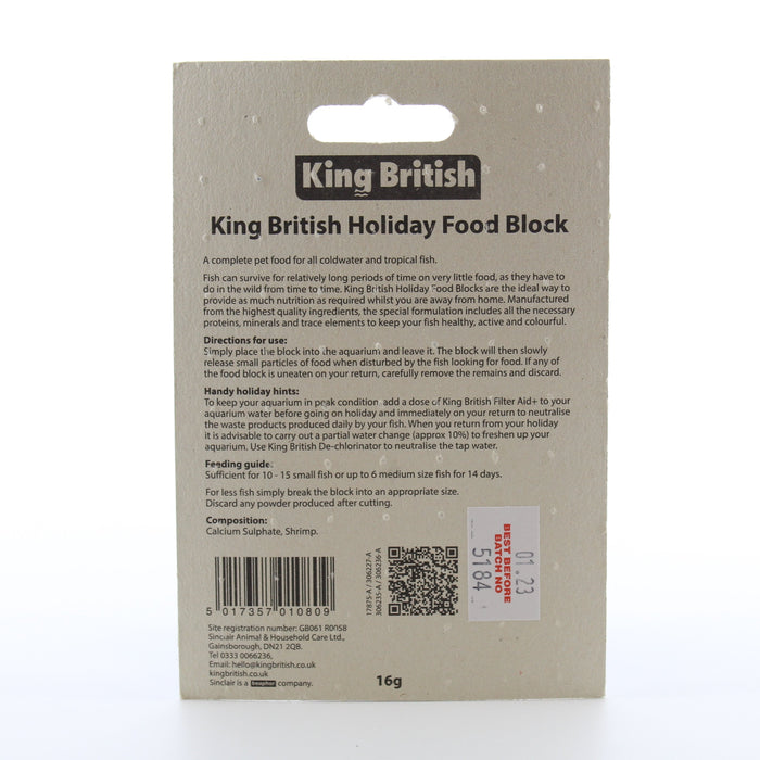 King British Holiday Food Block for Tropical and Coldwater fish - 1