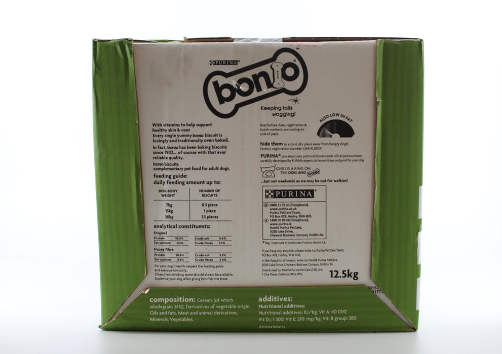 Bonio Happy Fibre Dog Biscuits 12.5kg - 1