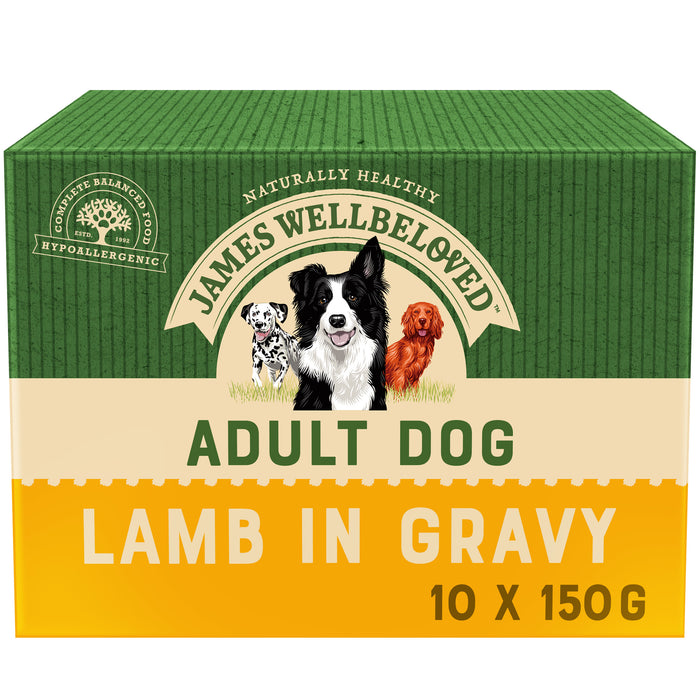 James Wellbeloved Lamb & Rice Adult Dog Pouches 10 x 150g