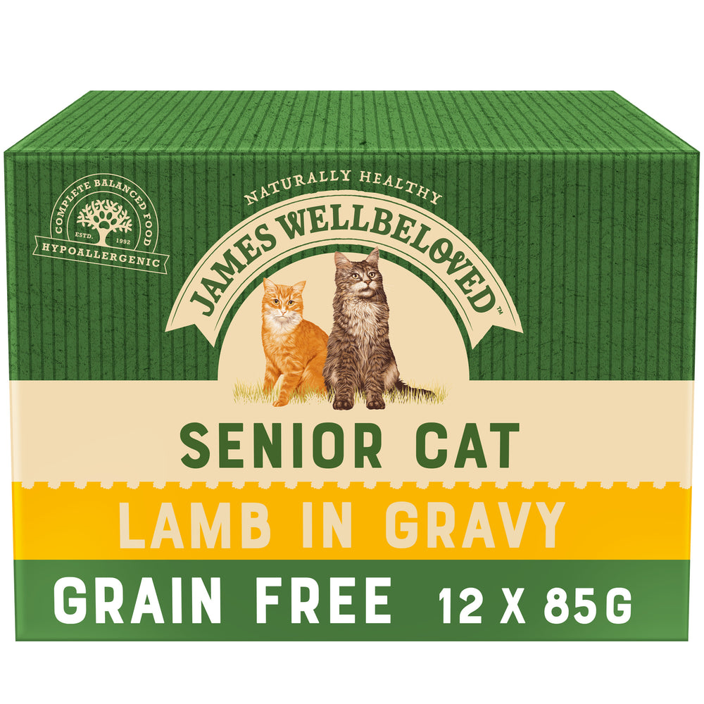 James Wellbeloved Lamb Senior Cat Pouch - 12 x 85g
