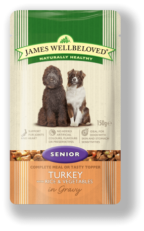 James Wellbeloved Turkey Senior Dog Pouches 10 Pack - 150g