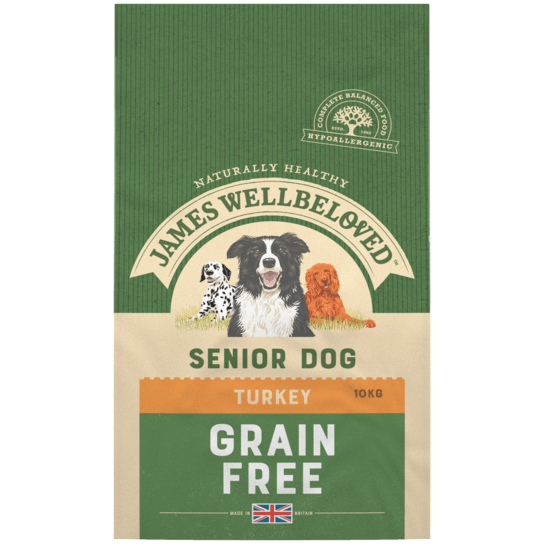 James Wellbeloved Grain Free Senior Turkey & Vegetable Dry Dog Food 10kg
