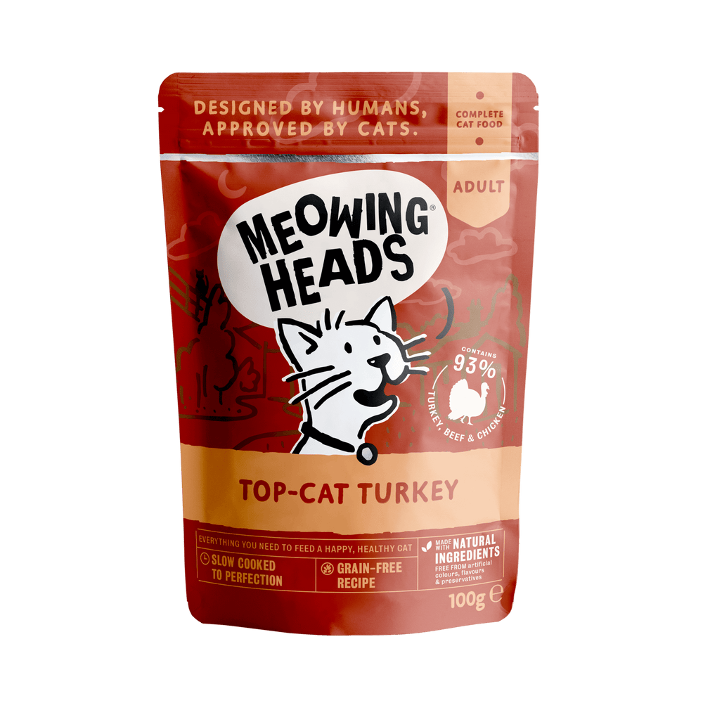 Meowing Heads Top Turkey Wet Cat Food 100g