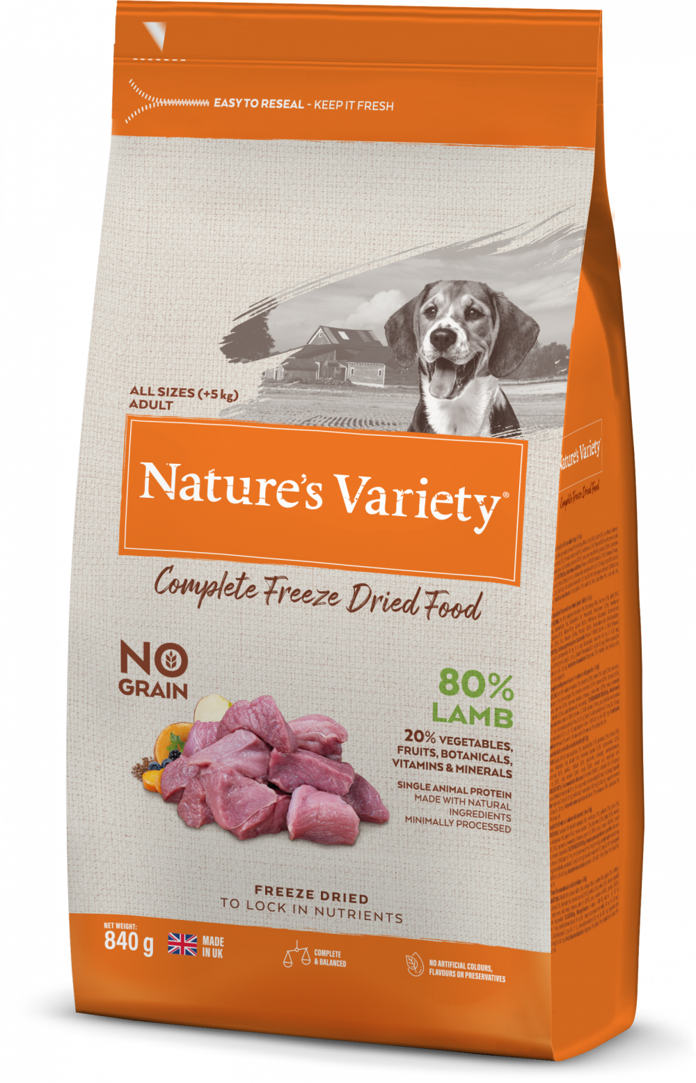 Nature s Variety Complete Freeze Dried Food Lamb For Adult Dogs