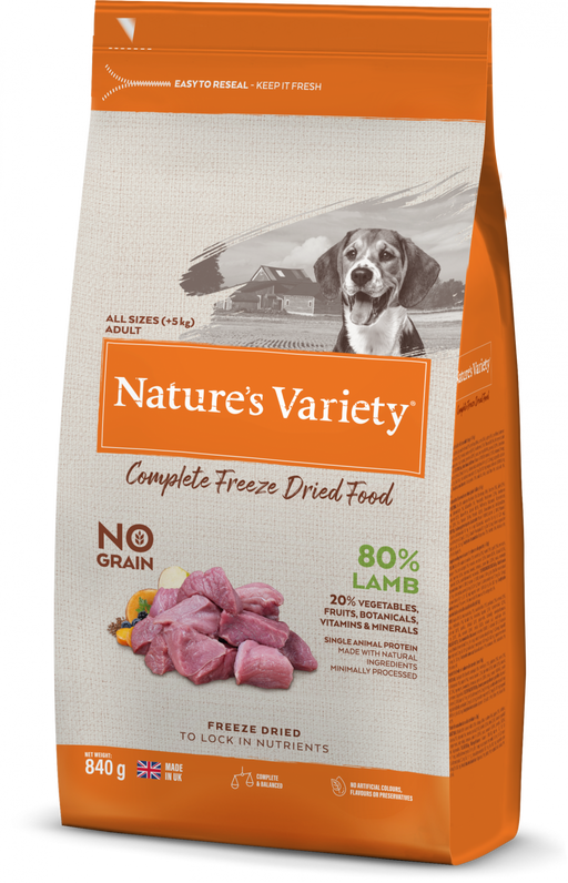 Nature's Variety Complete Freeze Dried Food Lamb For Adult Dogs 840g
