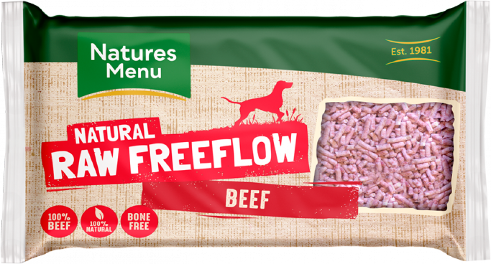 Natures Menu Raw Dog Food Free Flow Mince Beef 2kg