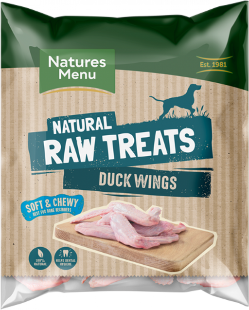 Natures Menu Frozen Duck Wings Raw Chews for Dogs 500g