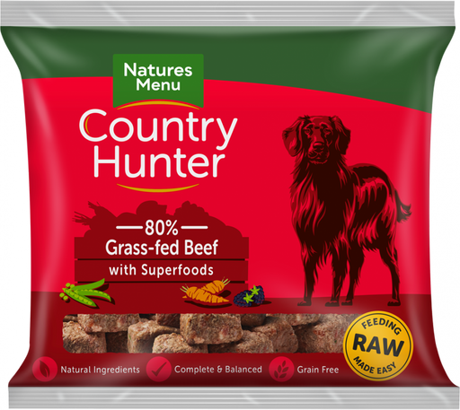 Natures Menu Raw Dog Food Country Hunter Nuggets Beef 1kg
