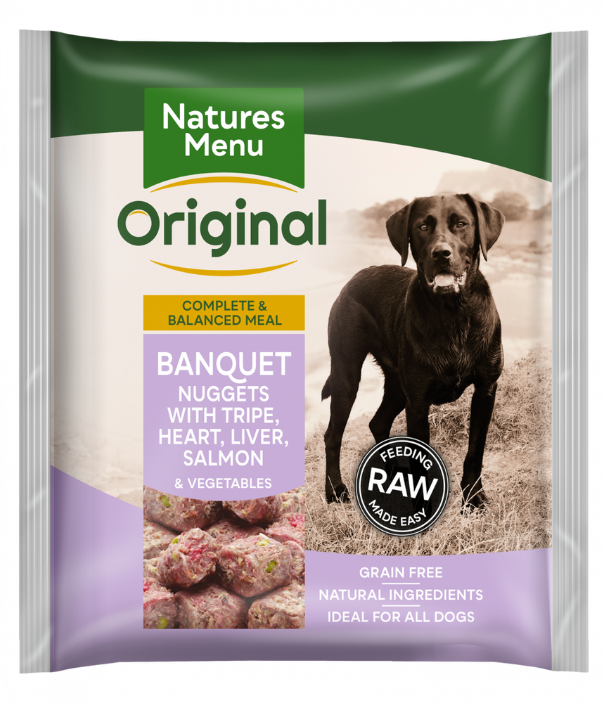 Natures Menu Frozen Banquet Dog Food Nuggets 1kg